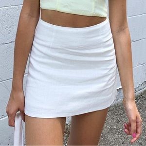 Princess Polly Selby Mini Skirt White